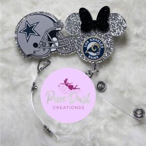 Football sports team badge reels